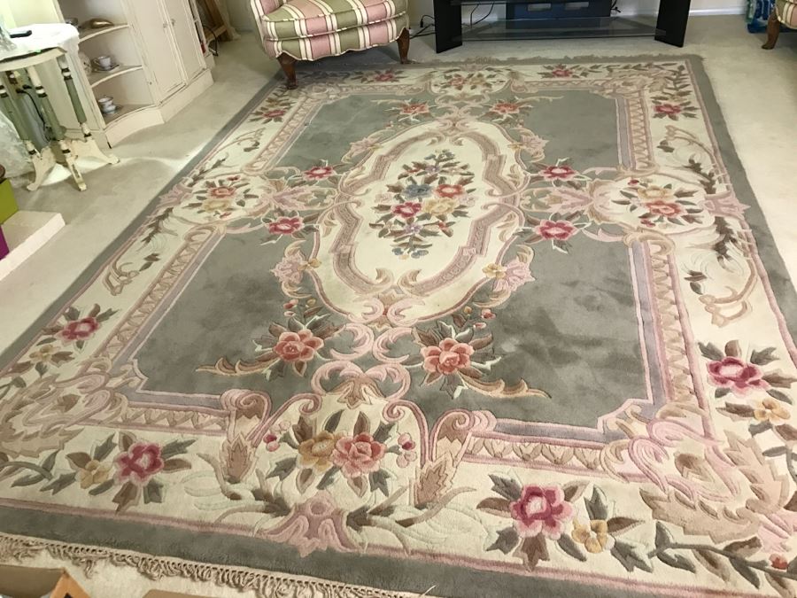 Handmade Chinese Rug 8' X 11' Antique Aubusson Pattern [Photo 1]