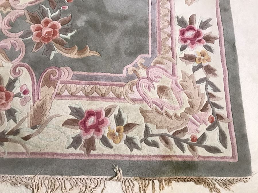 Handmade Chinese Rug 8' X 11' Antique Aubusson Pattern