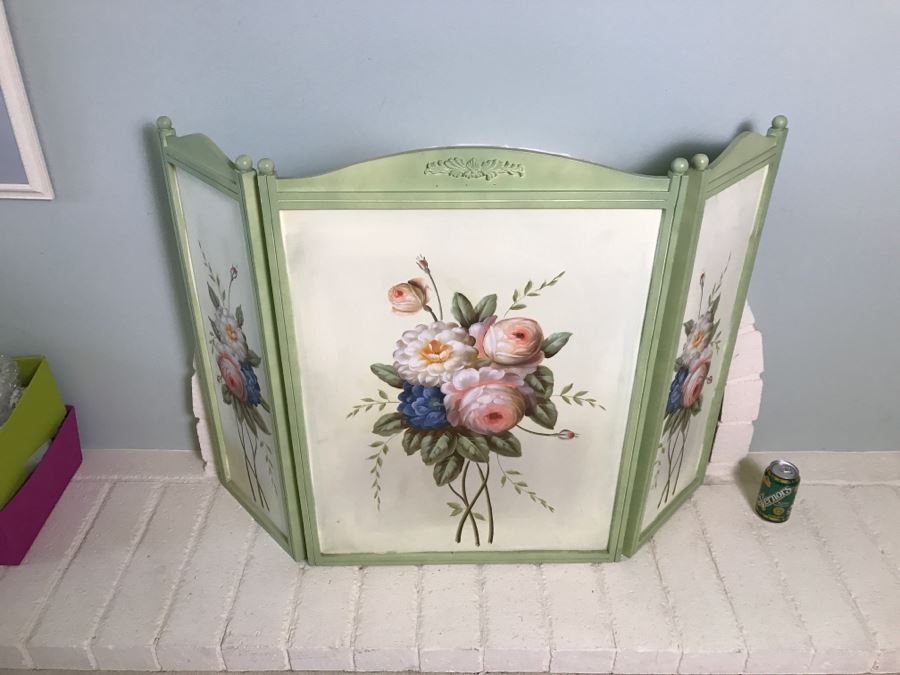 Contemporary Fireplace Screen Floral Motif [Photo 2]