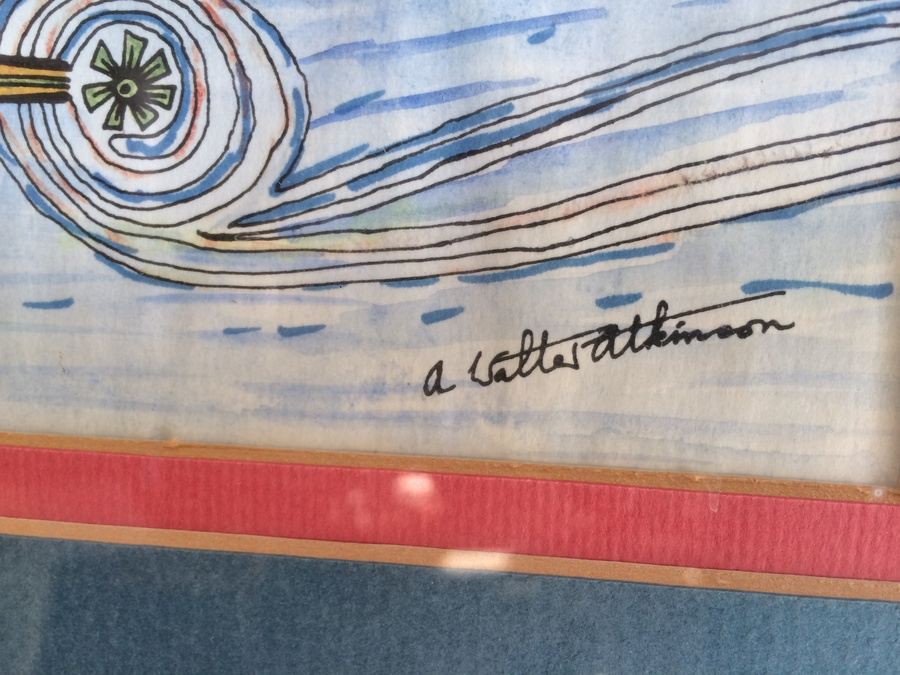 Hand-Painted Original British Watercolor Whimsical Submarine Drawings [Photo 4]