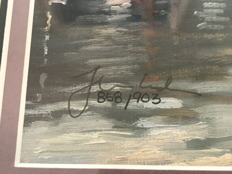 Limited Edition Signed Thomas Kinkade Print Titled Roche Harbor 858 Of 903 [Photo 2]