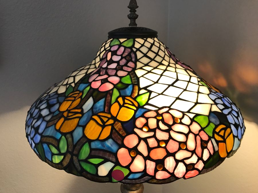 Pair Of Stained Glass Floor Lamps [Photo 17]