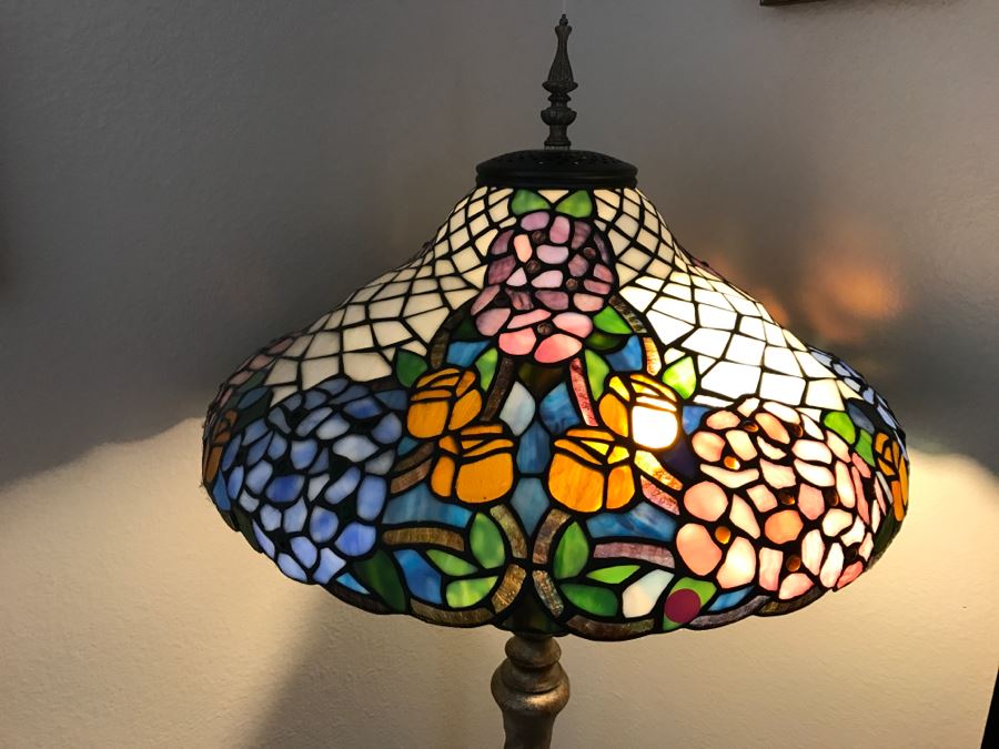 Pair Of Stained Glass Floor Lamps [Photo 14]