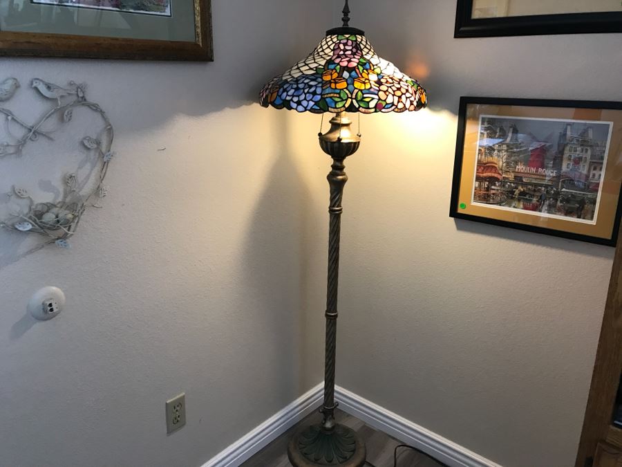 Pair Of Stained Glass Floor Lamps [Photo 13]