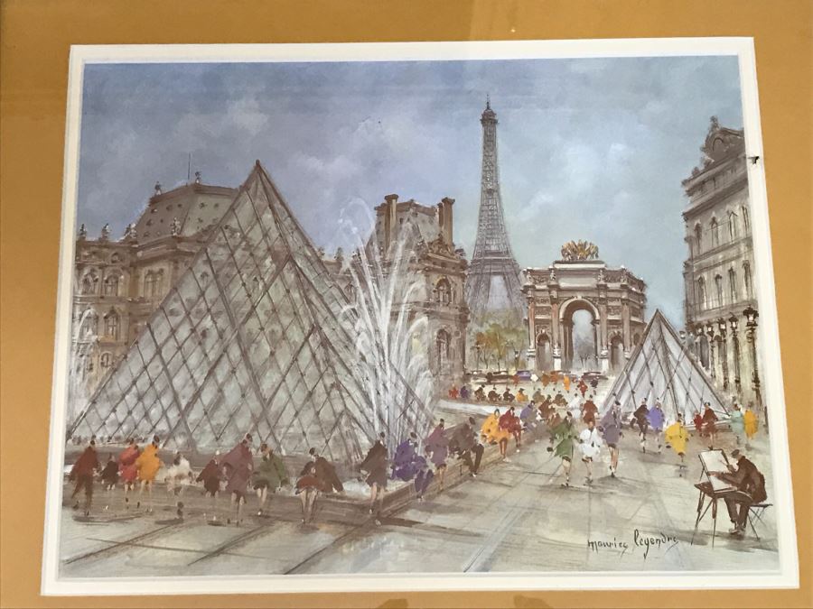 Set Of (3) Framed Paris Prints By Maurice Legendre Featuring Eifel Tower And Moulin Rouge [Photo 6]