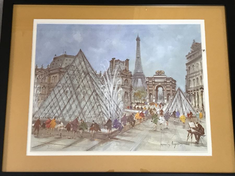 Set Of (3) Framed Paris Prints By Maurice Legendre Featuring Eifel Tower And Moulin Rouge [Photo 5]