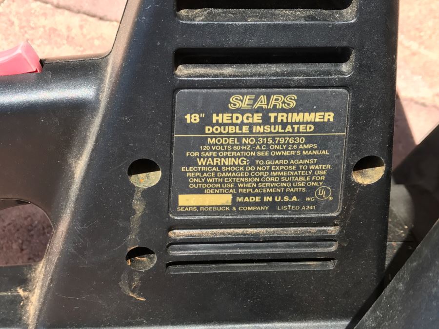 SEARS 18' Hedge Trimmer [Photo 4]