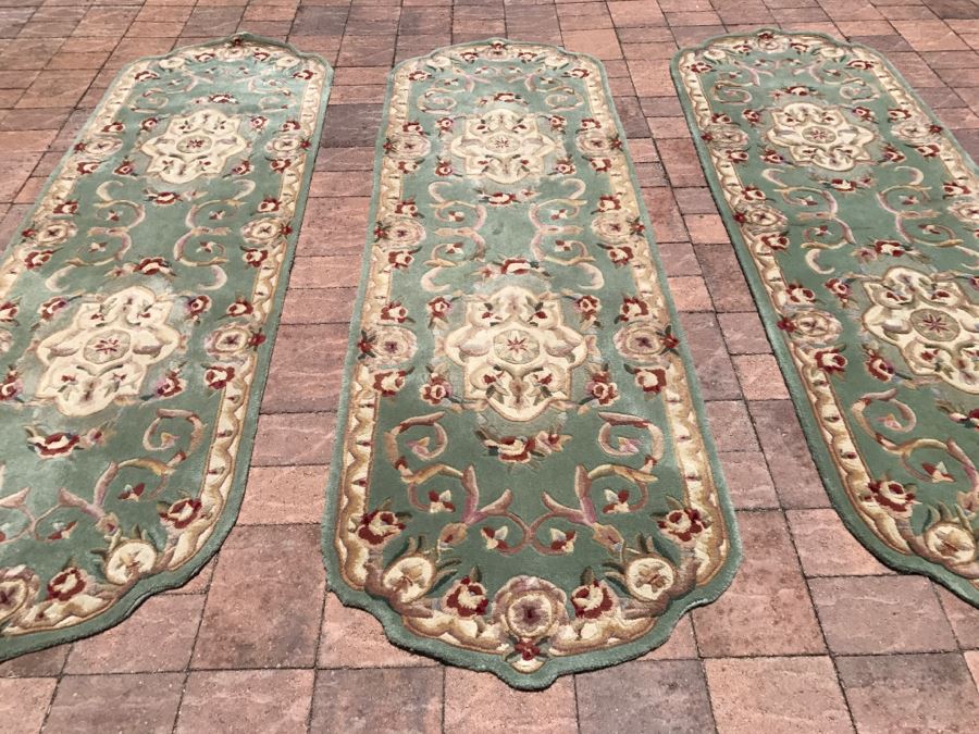 Set Of (3) Chinese Runner Rugs 96' X 30.5' [Photo 3]