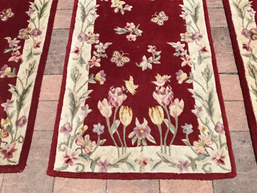 Set Of (3) Chinese Runner Rugs 97' X 30' [Photo 5]