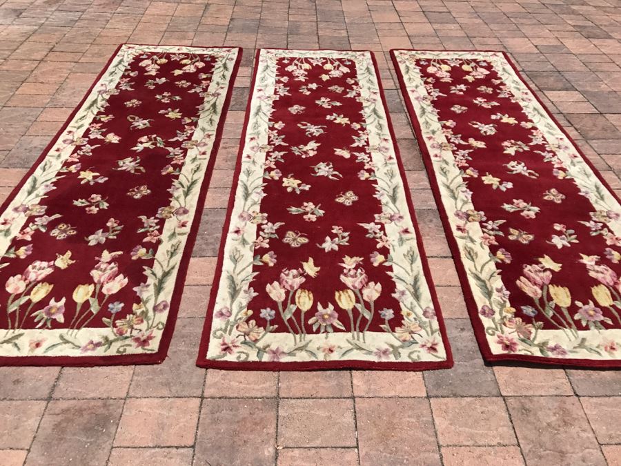 Set Of (3) Chinese Runner Rugs 97' X 30' [Photo 2]