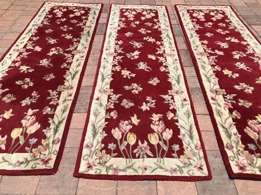 Set Of (3) Chinese Runner Rugs 97' X 30' [Photo 4]