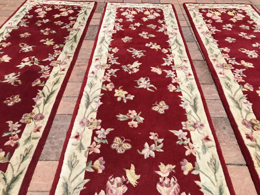 Set Of (3) Chinese Runner Rugs 97' X 30' [Photo 6]