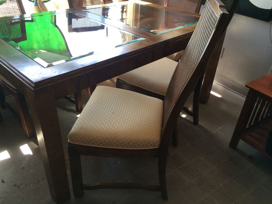 Lane Dining Table with 6 Cane Chairs [Photo 2]