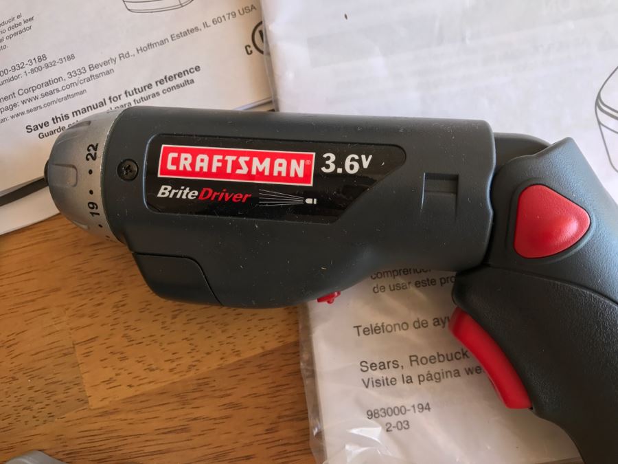 Pair Of Craftsman Cordless Drill-Drivers With Bag And Charger [Photo 3]