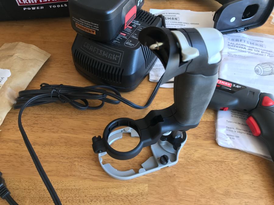 Pair Of Craftsman Cordless Drill-Drivers With Bag And Charger [Photo 8]