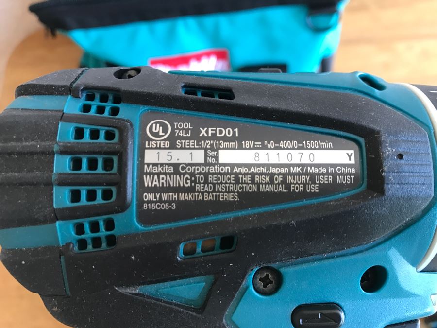Pair Of Makita Cordless Drill-Drivers With Bag And Charger Appears Never Used [Photo 10]