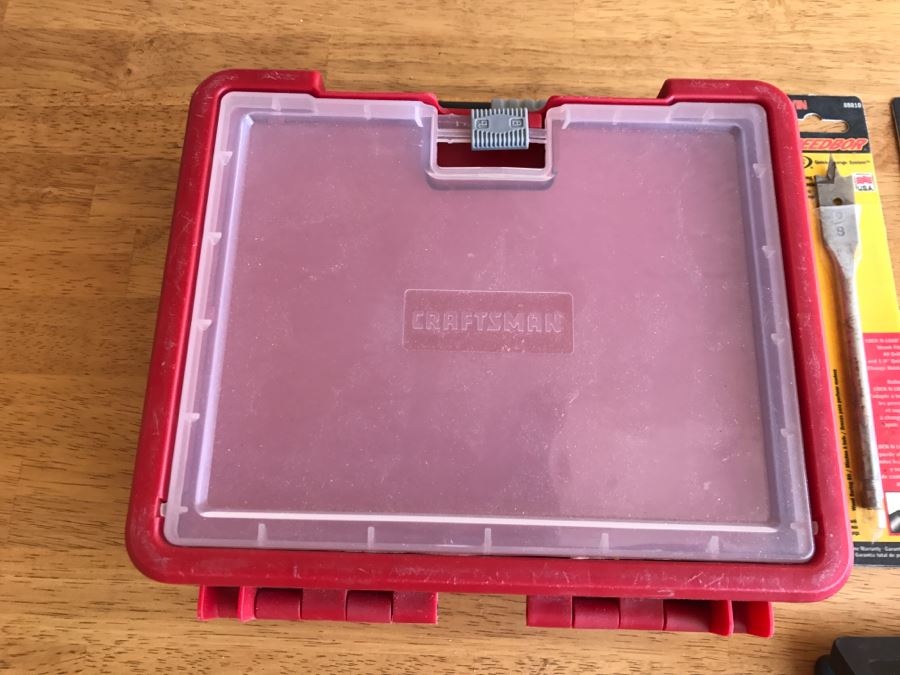 Large Red (On Left) Craftsman Tool Bit And Screwdriver Kit With Case And Various Bits [Photo 5]