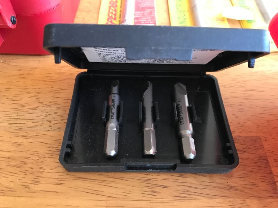 Large Red (On Left) Craftsman Tool Bit And Screwdriver Kit With Case And Various Bits [Photo 7]