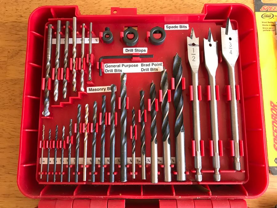 Large Red (On Left) Craftsman Tool Bit And Screwdriver Kit With Case And Various Bits [Photo 2]