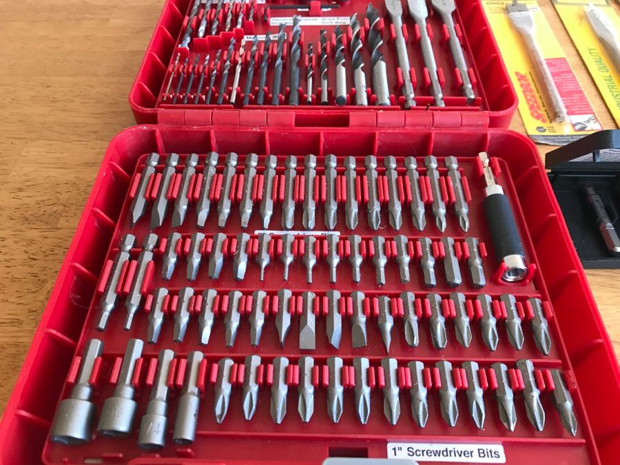 Large Red (On Left) Craftsman Tool Bit And Screwdriver Kit With Case And Various Bits [Photo 4]