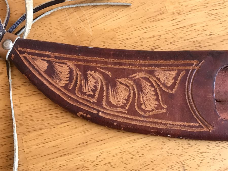 Vintage Corona No. 152K Machete Knife Made El Salvador With Leather Sheath [Photo 13]