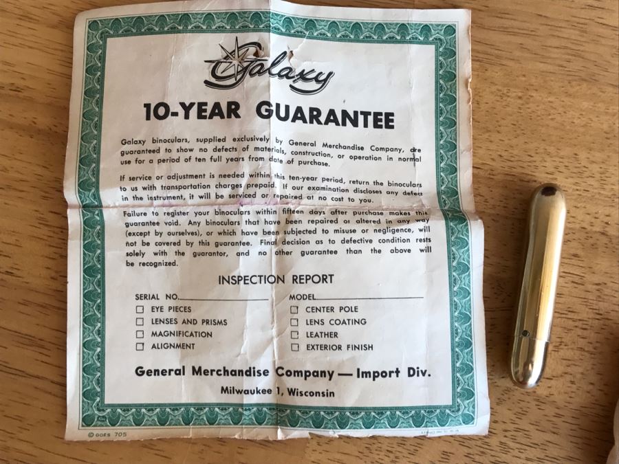 Vintage Galaxy Achromatic 7 X 50 Field Binoculars With Case [Photo 9]