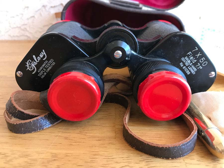 Vintage Galaxy Achromatic 7 X 50 Field Binoculars With Case