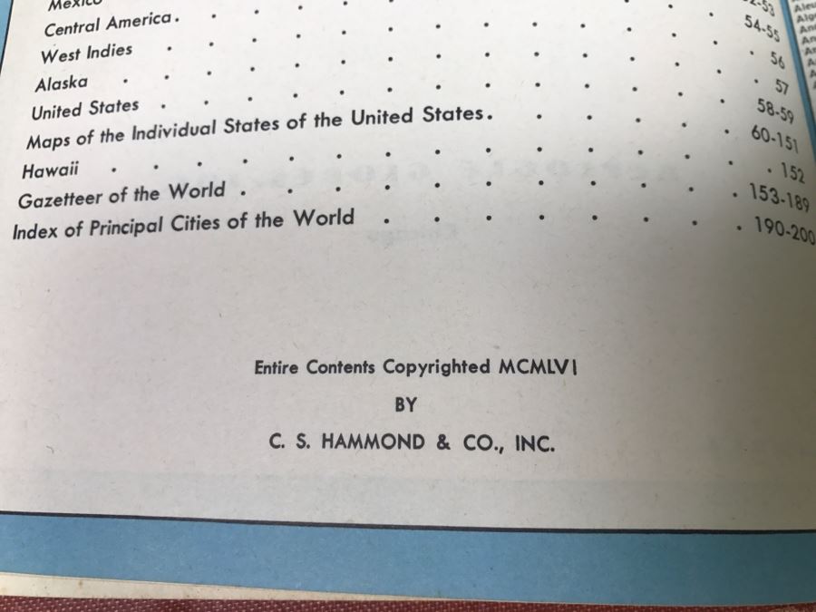 Vintage 1956 Replogle 12' Globe With Book Sleeve Built Into Stand And World Atlas Book - See Photos For Some Issues With Missing Parts On Globe [Photo 5]