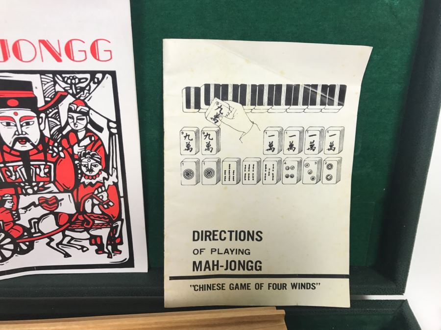 Mah-Jongg Game With Tiles, Instruction Books, Carrying Case And Custom Wooden Tile Stands [Photo 8]