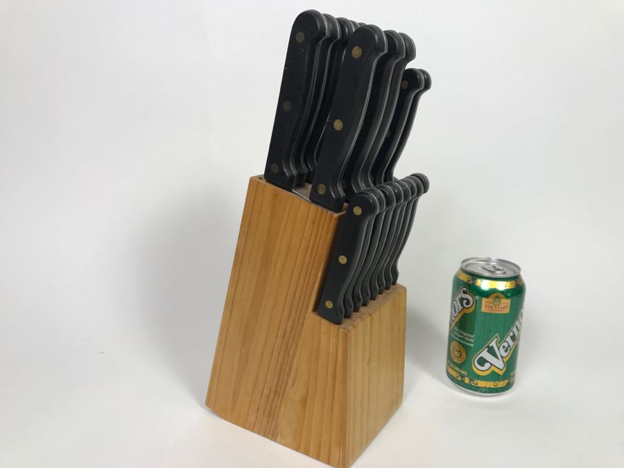 Knife Set With Wooden Knife Holder