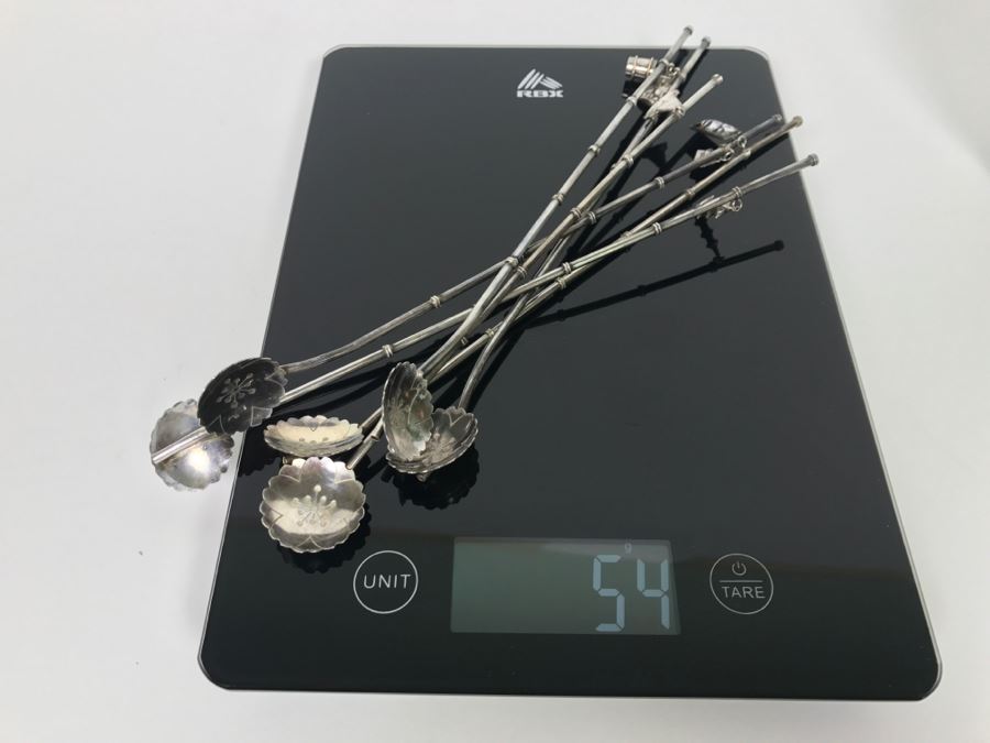 Sterling Silver Spoon Straws 54g [Photo 8]