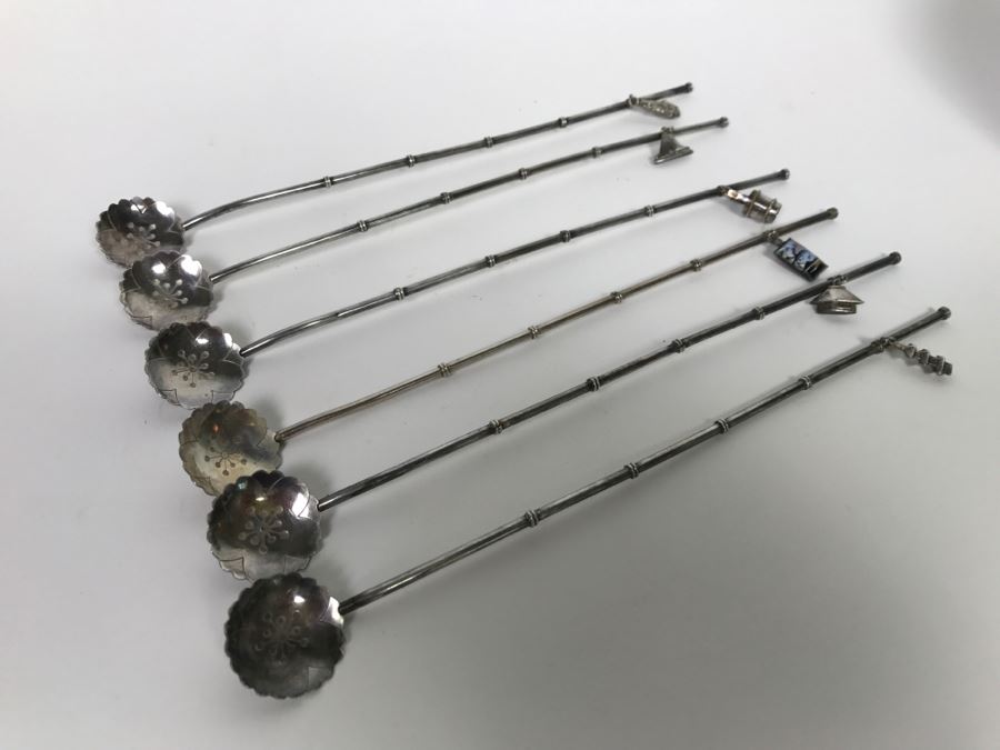 Sterling Silver Spoon Straws 54g [Photo 1]