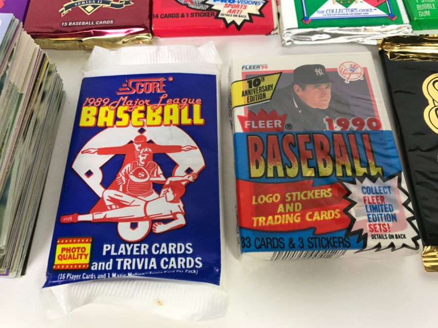 Large Lot Of Mostly Unopened Baseball Card Packs And Beanie Babies ...