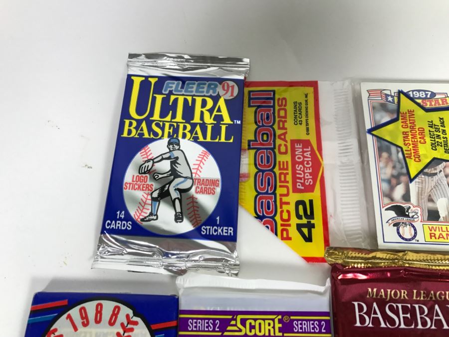 Large Lot Of Mostly Unopened Baseball Card Packs And Beanie Babies Collectors Cards Topps Fleer Donruss Score [Photo 3]