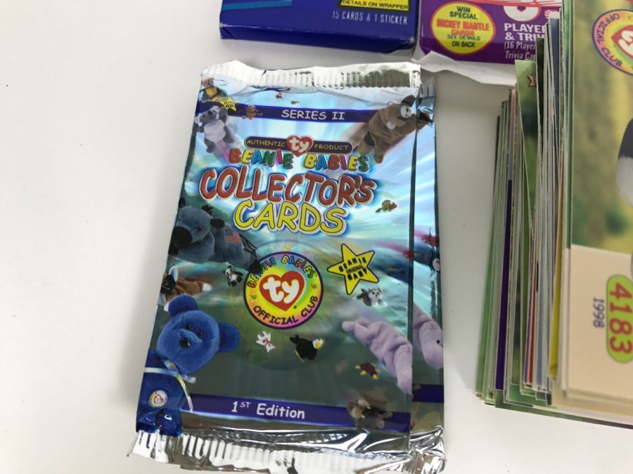 Large Lot Of Mostly Unopened Baseball Card Packs And Beanie Babies Collectors Cards Topps Fleer Donruss Score [Photo 9]