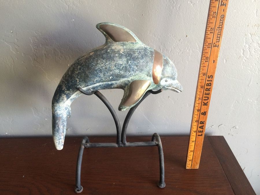 Decorative Metal/Copper Dolphin with Stand [Photo 3]