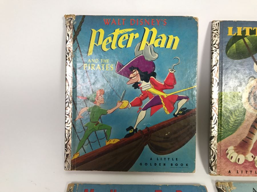 (8) Vintage 1940's And 50's Little Golden Books Including Peter Pan, Little Black Sambo, The Road To Oz, Mad Hatter's Tea Party, Mary Poppins Story The Magic Compass  - See Photos [Photo 3]