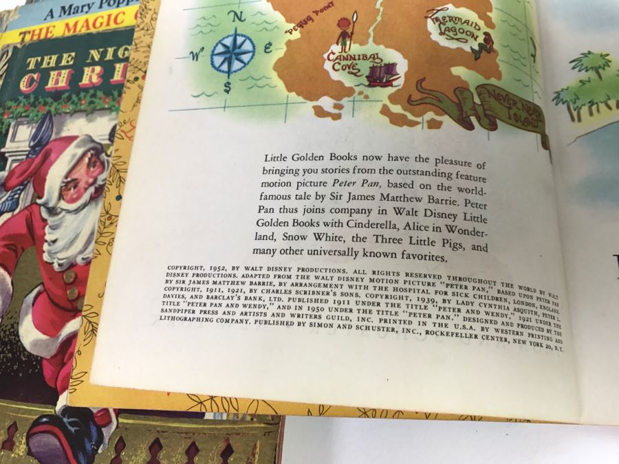 (8) Vintage 1940's And 50's Little Golden Books Including Peter Pan, Little Black Sambo, The Road To Oz, Mad Hatter's Tea Party, Mary Poppins Story The Magic Compass  - See Photos [Photo 27]