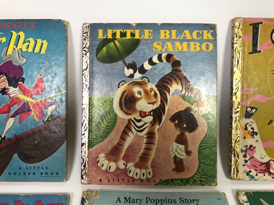 (8) Vintage 1940's And 50's Little Golden Books Including Peter Pan, Little Black Sambo, The Road To Oz, Mad Hatter's Tea Party, Mary Poppins Story The Magic Compass  - See Photos [Photo 4]