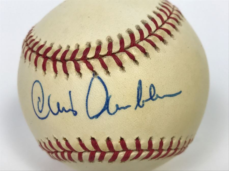 Signed MLB Baseball Chris Chambliss New York Yankees Oceanside HS Friend Of Client [Photo 4]