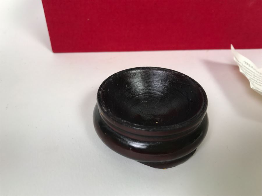 Hand Blown Glass Egg With Wooden Stand S. McAllister [Photo 8]