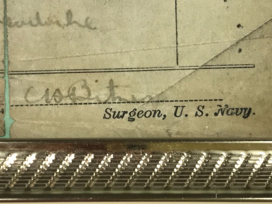 Vintage 1927 U.S.S. New York U.S Navy RX Doctor's Prescription For Commander Serving On Ship [Photo 11]