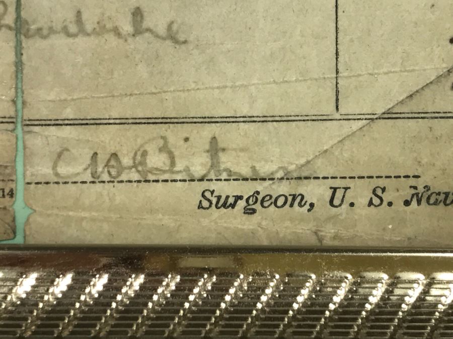 Vintage 1927 U.S.S. New York U.S Navy RX Doctor's Prescription For Commander Serving On Ship [Photo 10]