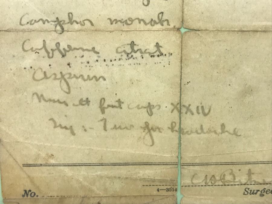 Vintage 1927 U.S.S. New York U.S Navy RX Doctor's Prescription For Commander Serving On Ship [Photo 9]