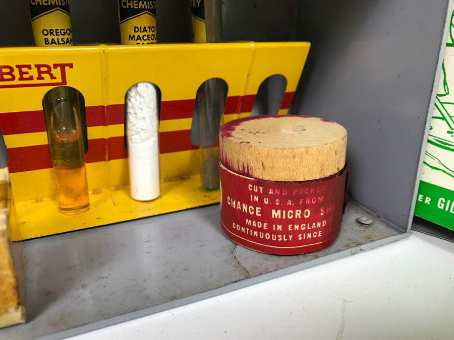 Vintage No. 11 Gilbert Microscope With Metal Case, Specimens And Manuals [Photo 15]