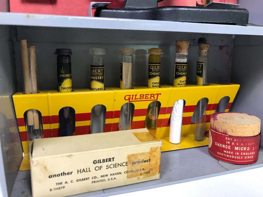 Vintage No. 11 Gilbert Microscope With Metal Case, Specimens And Manuals [Photo 16]