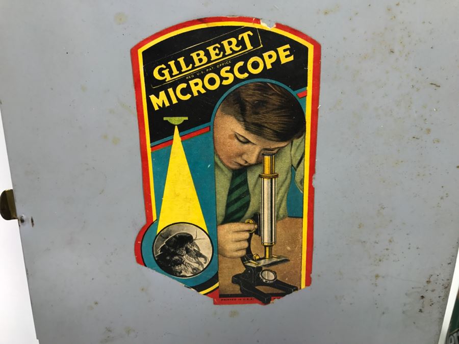 Vintage No. 11 Gilbert Microscope With Metal Case, Specimens And Manuals [Photo 3]