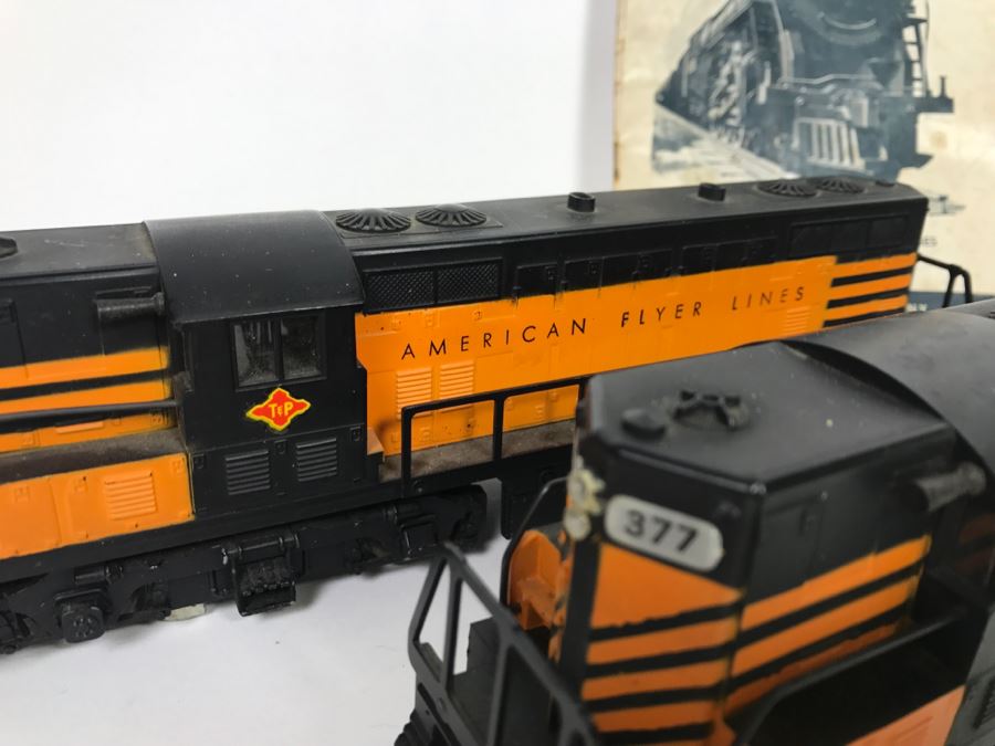 Pair Of American Flyer Lines Train Engines With Gilbert American Flyer Instruction Book 377 378 [Photo 8]