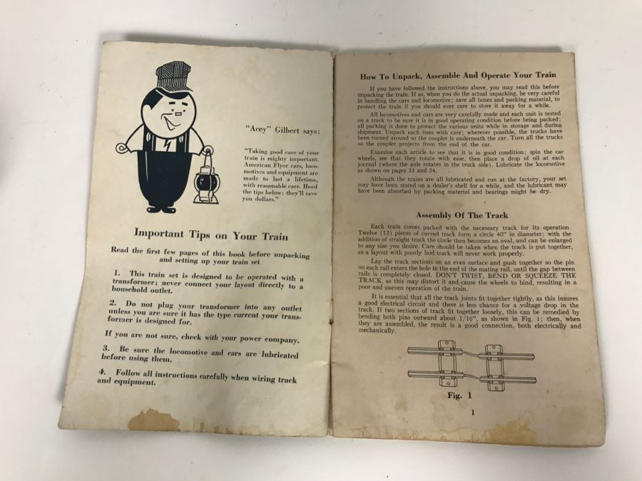 Pair Of American Flyer Lines Train Engines With Gilbert American Flyer Instruction Book 377 378 [Photo 19]