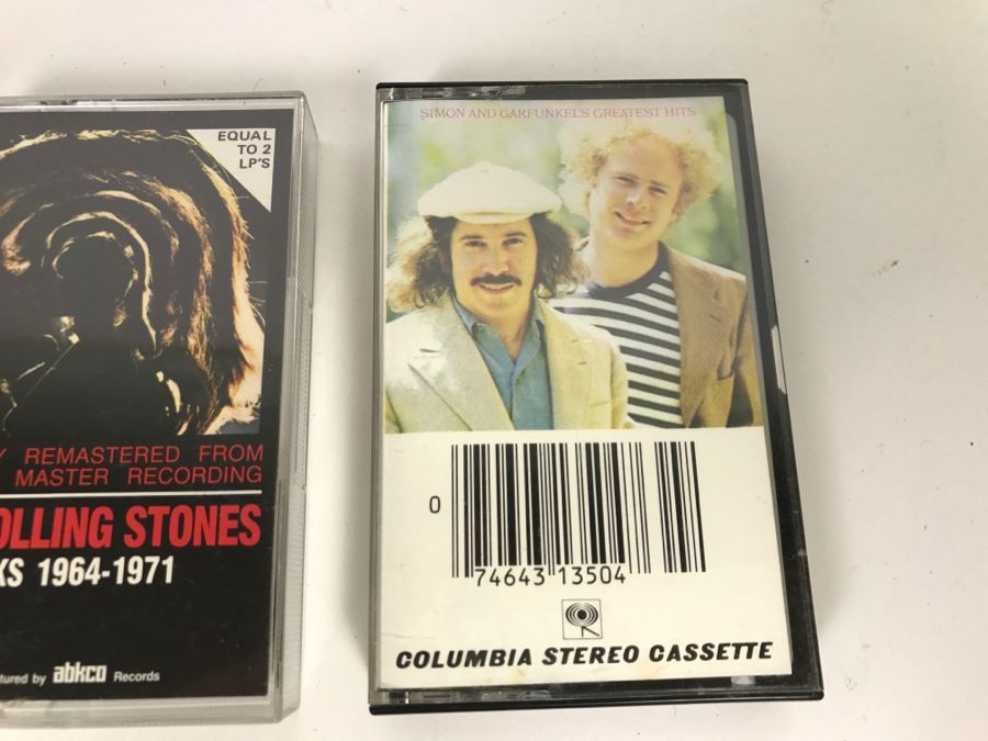 Vintage Cassette Tapes Michael Jackson Bad And Thriller, Rolling Stones Hot Rocks And Simon And Garfunkel [Photo 6]